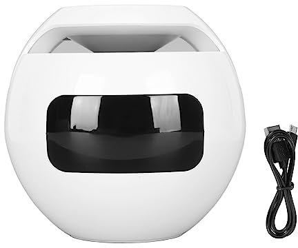 Riuulity Sveglia Altoparlante Palla Radio Domestica per per Mini Conferenze Bianche Piccole