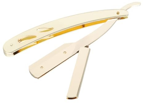 Healeved 3stücke Manuelles Bart-rasiermesser Goldene Gesichtsrasur Und Barttrimmer Für Männer Kompakt Leicht Und Handlich Für Salon Und Hausgebrauch