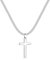 Zinvefa Cross Necklace for Men,Stainless Steel Cross Chains Necklace Men Women Silver/Gold/Black Cross Pendant 28 * 15mm-50 * 30mm