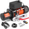 VEVOR Cabrestante Eléctrico 6123 kg 12 V CC Cuerda Sintética Guía de Cable Control Remoto Inalámbrico y por Cable Impermeable IP55 para Remolcar SUV Todoterreno, Jeep, Camión, Remolque, Barco