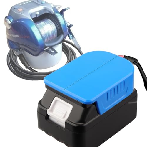 Fishing Batterty Adapter Compatible with Daiwa/for Shimano Daiwa Tanacom 1000 Leobritz 500 for Shimano BeastMaster 9000 14.4V Series Electric Fishing Reel for makita 18V Battery