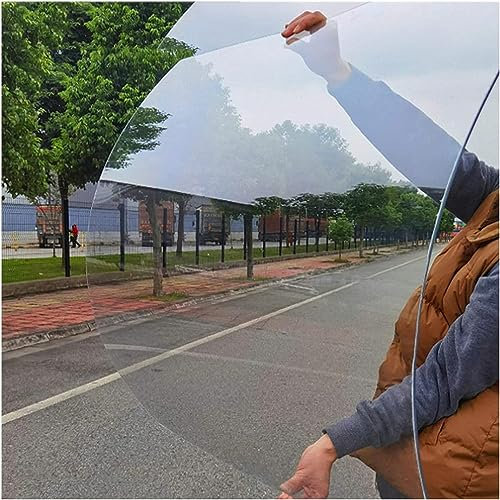 Polycarbonat Dachplatte Biegbares PC-Dachblech, Schlagfeste, Bruchsichere Und UV-beständige Tageslichtplatten for Gartengewächshaus-Glasersatzplatten, 1,2 Mm(1.5x24m)
