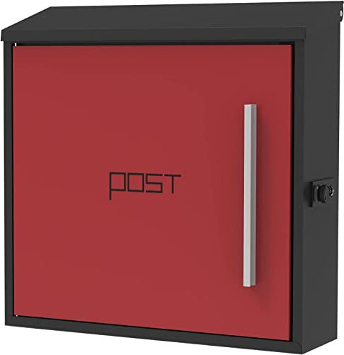 Briefkästen zur Wandmontage, Briefkästen für den Außenbereich, abschließbarer Briefkasten zur Wandmontage, sicheres modernes Design, großer Briefkasten für Haus und Büro, Briefkasten (Farbe: