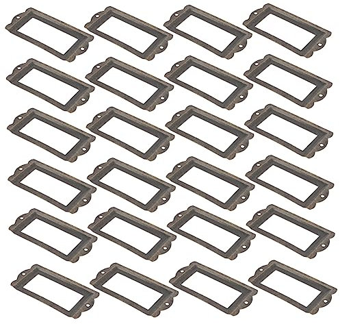 HOMOCONO Etikettenhalter Aus Metall Stück Vintage-etikettenrahmen für Schränke Dekorativer Etikettenhalter Aus Eisen Einfach Zu Montierende Etikettenhalterrahmen
