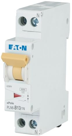 Eaton PLN6-B13/1N-DE Leitungsschutzschalter 13A 1P+N 1-polig+N B-Charakteristik LS-Schalter 1 TE eine Teilungseinheit breit (263271)
