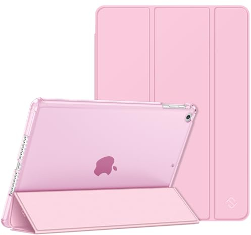 Fintie Hülle für iPad Air 2 (2014) / iPad Air 1 (2013), Rosa | Ultradünne Superleicht Schutzhülle, Transparenter Rückseite Abdeckung, Auto Schlaf/Wach Funktion