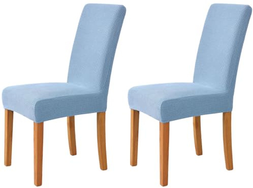 SZJIAHTM 2 Pcs Large Jacquard Dining Room Parson Chair Covers Elastic Stretchable High Back Chair Slipcovers for Kitchen Wedding Banquet Decor