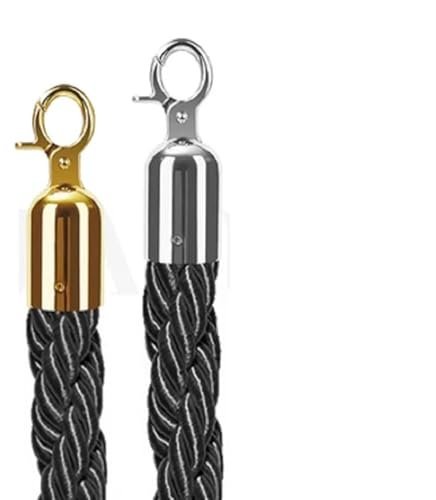 VHTDFEVXO Corde de barrière de File d'attente, Corde de pote Lot de 2 Cordes torsadées en Nylon de 1,5 m for Colonne de File d'attente, Colonne de conciergerie d'hôtel, Garde-Corps à tête Ronde