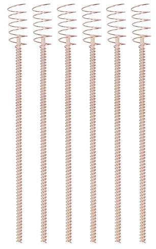 Electric Cultivation Plant Pile 12 Inch Copper Coil Antenna Set, 6 Pieces - Enhance Plant Growth, Durable Copper Wire, Ideal for Gardens and Indoor Plants