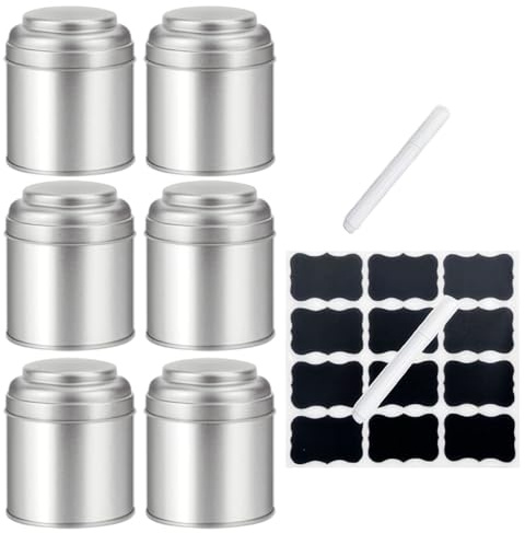 BOYANDM Recipiente de metal vacío para guardar té, contenedor de café suelto, caja de metal, lata duradera, organizadores de cocina