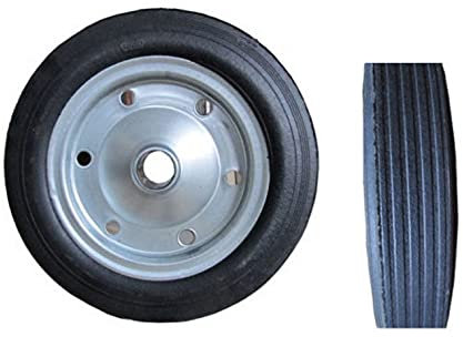 Rueda de goma llena para hormigonera Carros diámetro 35 cm orificio 35/43 mm