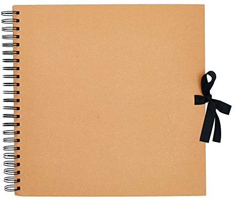 Papermania Scrapbook, Kraft, Brown, 12 x 12, 40 Sheets, Create Your Own Photo Album And Decorate With Scrapbook Accessories, Book For Home Memories, Add Photo Paper, Scrapbook Stickers