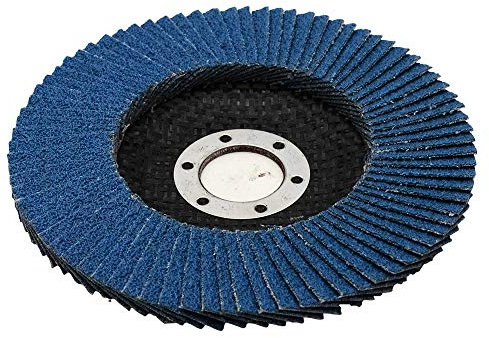Fächerschleifscheiben von BE-TOOL, 10 Stück, 115 mm, Körnung 40, 60, 80, 120, Fächerschleifer, Schleifmopp-Scheiben für Winkelschleifer (60 mm)