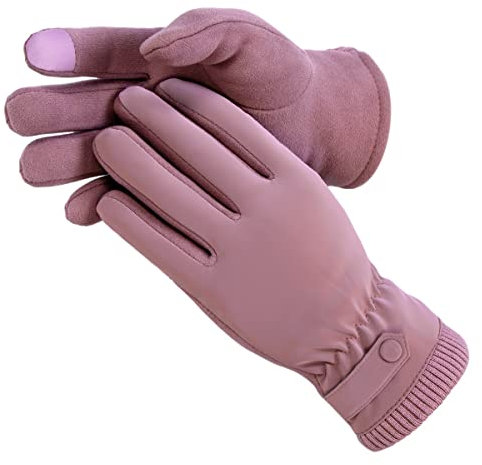 Kingmate Thermo Handschuhe Damen Winter Outdoor Fahrradhandschuhe, Warm Fleece in den Laufhandschuhe mit Touchscreen-Funktion, Farbe: Violett