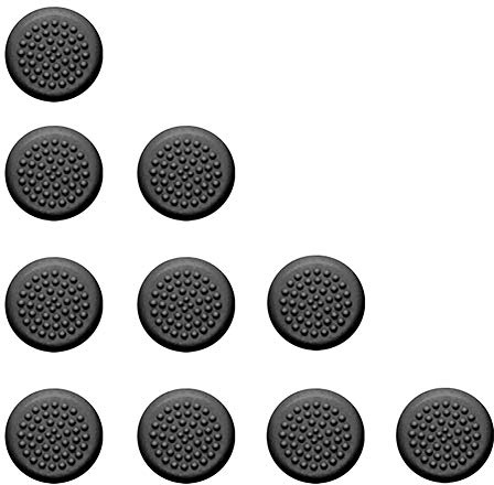 JXE 10 Pcs Touch Controller Thumbstick Caps Silicone VR Rocker Cap Anti-Skid Joystick Thumb Grip Protect Cover Protection Cap for Oculus Quest 1 2 Rift S-Black