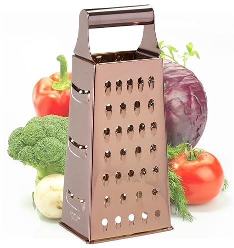 Premier Housewares Small Rose Gold Grater Microplane Zester Garlic Grater Lemon Zester 7 x 21 x 9