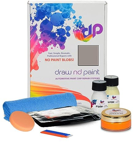 DrawndPaint Ausbesserungslack Lackreparaturset Kratzerentfernung Autolackreparatur Ausbesserung Steinschlägen Kratzern am Auto Lackstift geeignet für Mini Rooftop Grey Met - B47, M