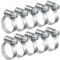 Bolatus 25-40mm Hose Clips Adjustable, 10 Pcs Hose Clamps 304 Stainless Steel Worm Drive Hose Clips for Securing Hose Connections Home Gas Pipe Water Pipe and Fuel Line Flexible Hose Pipe Tube