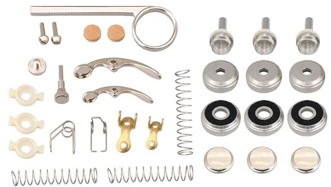 Yibuy ABS Kunststoff Trompete Finger Tasten Ventilkappen und Trompete Wasser Ventil Schlüssel Reparatur Kit