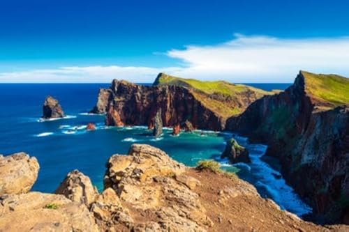 Acryl-Bild 120 x 80 cm: Landschaft mit Ponta de Sao Lourenco, Insel Madeira, Portugal (202337694)