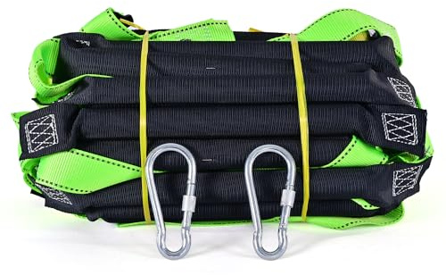 LZ.MZXU Fire Escape Ladders, 16.4FT Emergency Rope Ladder with 2 Hooks for 2-3 Story Homes, Portable Multi-use Quick Deployment Rope Ladders for Balcony Tree Window