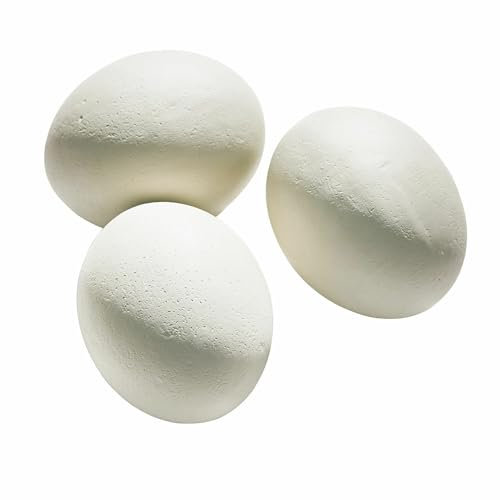 Loberon Deko-Ei 3er Set Placidia, detailgenau & unzerbrechlich, hochwertig & dekorativ, Tischdekoration, Ostern, Osterdekoration, Osterei, Polyresin, weiß