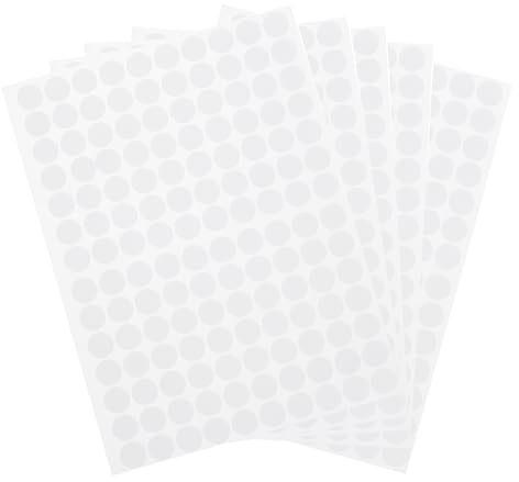 sourcing map 10 Sheets/1400Pcs Screw Hole Stickers, 12mm/0.47inch PVC Self-Adhesive Screw Cover Sticker Dustproof Round Screw Covers Caps for Wooden Furniture Cabinet Shelve, White