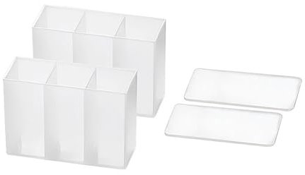 Mumusuki Organisateur de Maquillage Boîte de Rangement en Plastique Support Mural pour Salle de Bain Cuisine Salon, Conception Multifonctionnelle à 3 Grilles