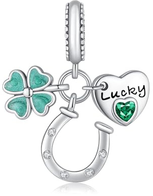 Alstiva Familie Freundschaft Liebe 925 Sterling Silber 5A Zirkonia Charm Anhänger für Armband Charm Bead Pendant für Europäische Armbänder Halsketten Schmuck Geschenk für Damen Frauen