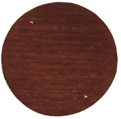Nain Trading Loom Gabbeh Brown 294x296 Modern Orientteppich Rund Teppich Wolle Indien