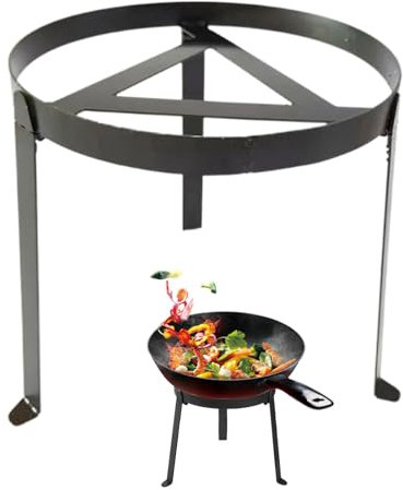 Campfire Treppiede pieghevole in acciaio da campeggio, supporto portatile in acciaio inox, treppiede multifunzionale per barbecue e cucina all'aperto, treppiede portatile per falò
