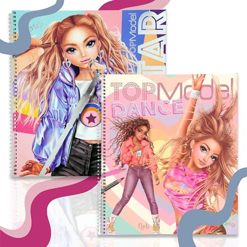 TOPModel DANCE Malbuch und TOPModel POPSTAR Malbuch – Kreativer Zeichenspaß mit mehreren 100 Vorlagen für deine eigenen Designideen!