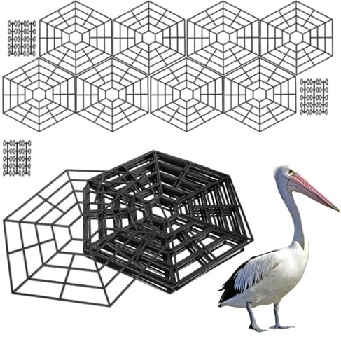 Netización De Malla De Estanque | Neta Protectora De Estanque De Peces Hexagonales | Netización De La Protección De Camarones | Accesorios De Estanques De Jardín Para Protección De Pescado Koi, Neta D