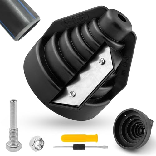 xianzhanEU Kunststoffrohr Fasenwerkzeug, für 20, 25, 32, 40, 50, 63 mm | Entgrater mit Bohreranschluss und Schraubendreher für PE Rohre, PVC Rohre und PP Rohre, Schwarz