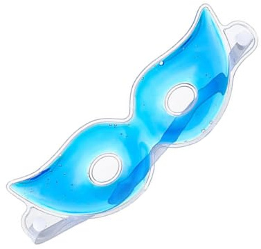 SAFIGLE 2 Stück Gel Eis Augenmaske Kühlendes Gelpad Komfortable Augenmaske gegen Augenringe und Schwellungen Wiederverwendbar für Erholsamen Schlaf