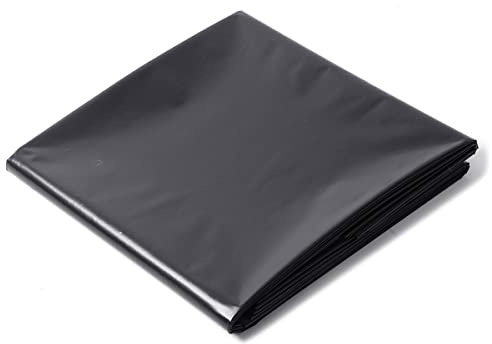 VagxTbs Black Fish Pond Liner Cloth, 0.2mm HDPE Landscaping Pool Pond Waterproof Liner Cloth, 64 Sizes(4x6m/13x20ft)