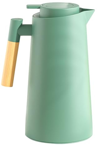 Fyrdyn Termo Café Aislado | Recipiente De Agua Caliente 1000ml Con Interior De Vidrio,Jarra Para Acampada Hogar Exteriores Restaurante