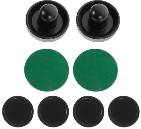 PAMINGONO Spingitori e Dischi da Air Hockey in Plastica 96mm e 64mm Set 8 Pezzi Feltro per Tavolo Air Hockey Giochi da Tavolo per Ragazzo Ragazza e Sala Giochi