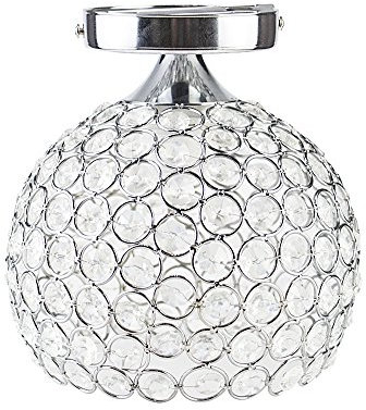 DAXGD Plafoniera Soffitto, Lampade da Soffitto Cristallo, Creativa Moderna Lampadario Per Camera da letto Corridoio Ingresso E27 Plafoniera Dia 18cm