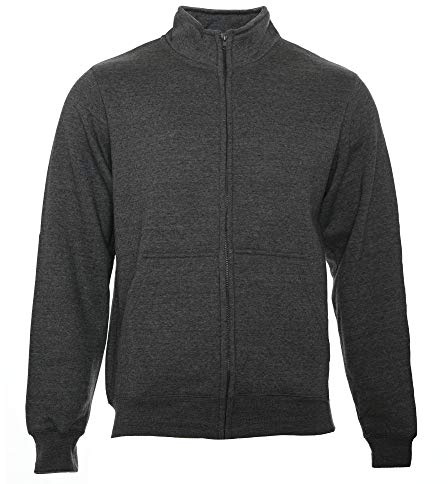 ROCK-IT Apparel I Veste de Sweat Homme avec Fermeture éclair et col Montant I Veste Premium pour Le Travail et Les Loisirs [Tailles S-5XL] Color Gris foncé Medium