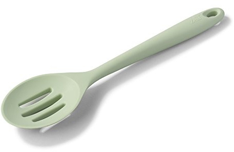 Zeal Silicone Non-Stick Slotted Spoon (28cm) -Sage Green, 28 cm
