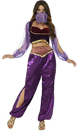 shoperama Arabische Prinzessin Haremsdame Bezaubernde Jeannie 1001 Nacht 3-tlg. Damen Kostüm Araberin Bauchtanz Belly Dance Harem Orient Märchen Jasmin