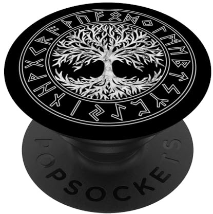 PopSockets Baum des Lebens, Runen Kreis, Keltischer Lebensbaum, viking PopSockets mit austauschbarem PopGrip