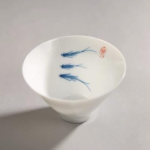 VIXDA Keramik Gaiwan große Kapazität Blaue und weiße Porzellanterrine kreatives Teesieb Büro Retro handbemalte Teetasse