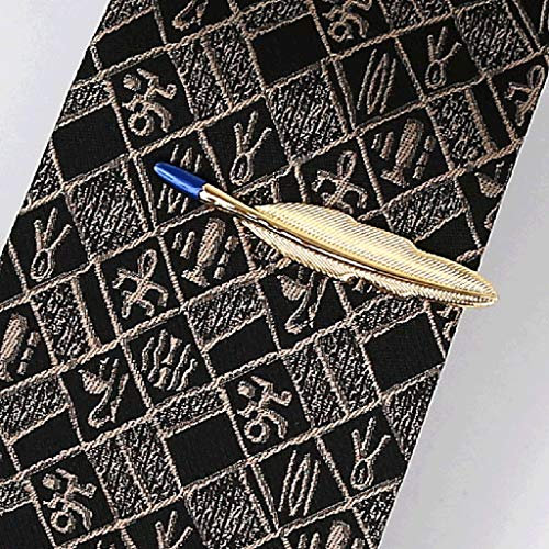 Krawattenklammer,Krawattennadel,Krawattenklammern,Krawattenklammern Herren Metall Krawattenstange Hemden Krawattennadel for Hochzeitszeremonie Metall Gold Krawattenklammer Mann Accessoires (Color : A)