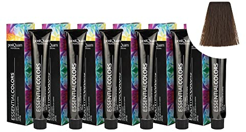 PostQuam - Pack de 6 Tintes de Peluqueria Profesional de Elevado Poder Cubriente | Tinte Permanente 100% Cobertura de Canas Garantiza Color Natural Uniforme y Duradero - Más de 90 Colores Disponibles