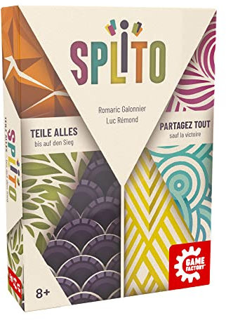 Game Factory 646316 Splito, Teile Alles bis auf den Sieg, Kartenspiel für Erwachsene und Kinder ab 8 Jahren, für 3 bis 8 Spieler, Weiß