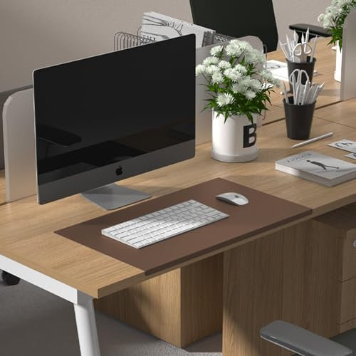 Benutzerdefinierte Größe Schreibtischunterlages, Mauspads, Schreiben Mattes, Leder Laptop Tischunterlage, Wasserdichte Tastaturpads mit Kantenschutz für Büro-oder Heimbereich(90 * 40cm)