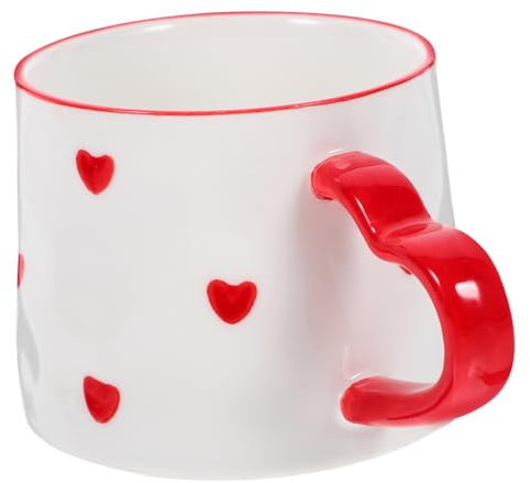Zerodeko Tazza Ceramica Con Manico Mug Romantico Cuore Per Caffè e Cappuccino Perfetta Per Ufficio e Casa Design Elegante e Funzionale Capacità Generosa Facile Da Pulire