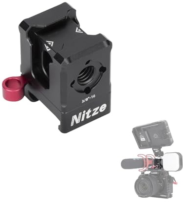Nitze Triple Cold Shoe Mount to Quick Release NATO Clamp for Monitor Mount, LED Light, Microphone, DJI RS 2 / RSC 2 / RS 3 / RS 3 Pro/RS 3 Mini Gimbal - N45-A2